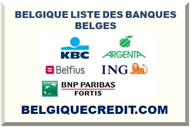 BELGIQUE LISTE DES BANQUES BELGES